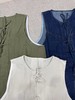 F040502春夏新款复古系带毛边牛仔无袖马甲新中式通勤外搭上衣 商品缩略图2