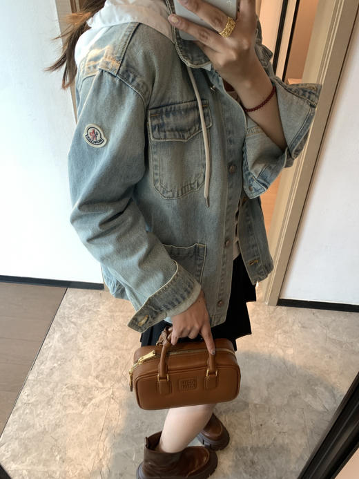 蒙口新款进出专柜同步可拆卸帽软水洗嬉皮牛仔外套 商品图5