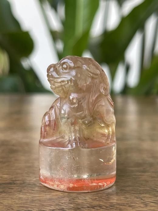 水晶雕瑞狮钮圆形印章，顺丰包邮 商品图8