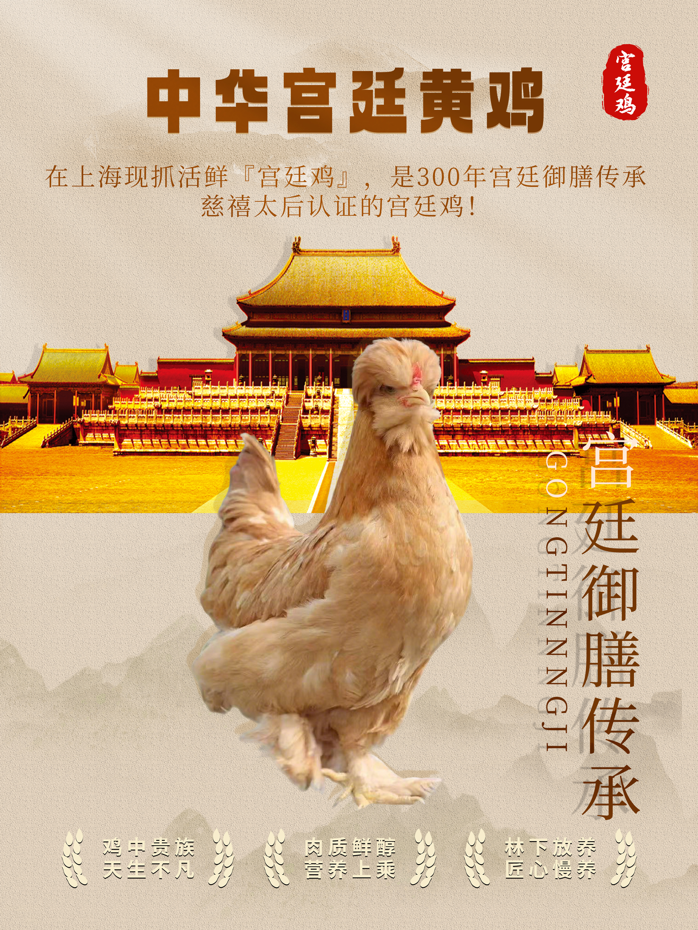 现抓活鲜300年御膳传承宫庭鸡（预定中秋上市）