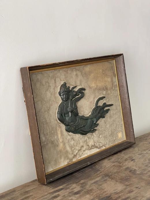 青铜浮雕飛天仙女裱框壁饰，顺丰包邮 商品图5