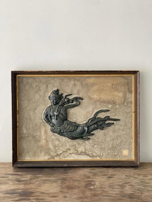 青铜浮雕飛天仙女裱框壁饰，顺丰包邮 商品图8