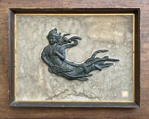 青铜浮雕飛天仙女裱框壁饰，顺丰包邮 商品图3