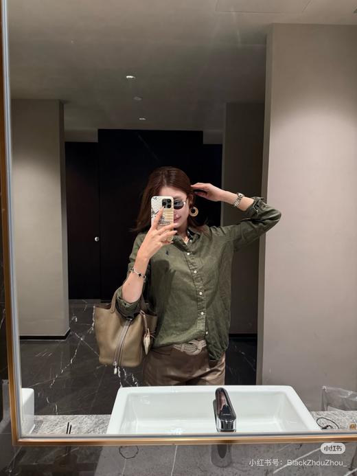 直发【100%亚麻】老钱风穿搭 RL亚麻翻领多色衬衫 商品图7