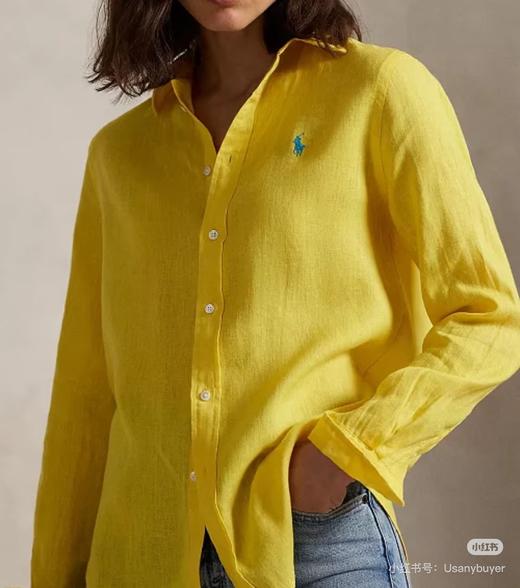 直发【100%亚麻】老钱风穿搭 RL亚麻翻领多色衬衫 商品图8