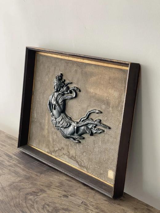 青铜浮雕飛天仙女裱框壁饰，顺丰包邮 商品图4