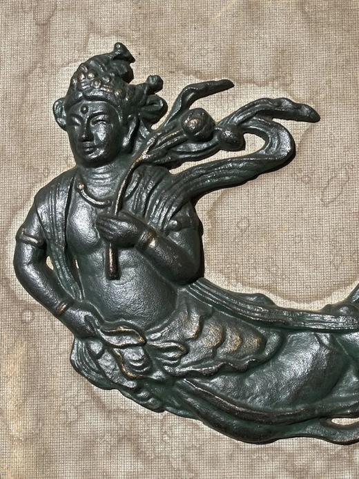 青铜浮雕飛天仙女裱框壁饰，顺丰包邮 商品图10