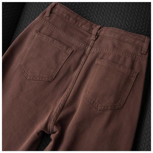 直发【68905】100%棉 气质窄版高腰直筒牛仔裤 商品图7