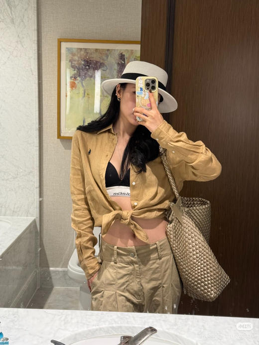 直发【100%亚麻】老钱风穿搭 RL亚麻翻领多色衬衫 商品图2