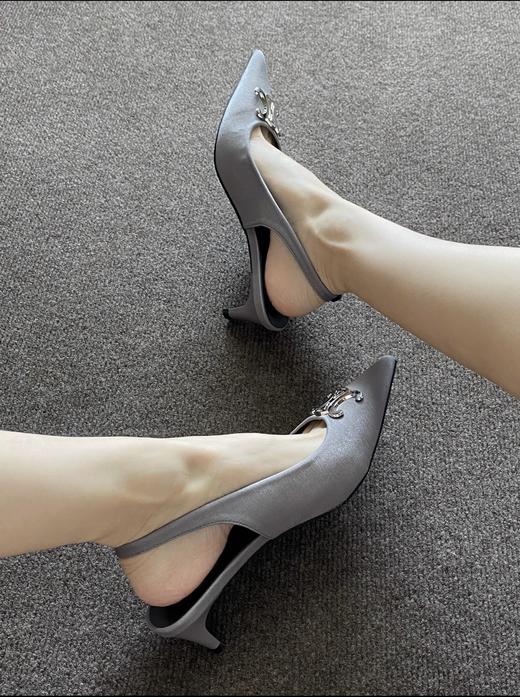 赛琳 尖头后系带平跟鞋凉鞋 商品图2