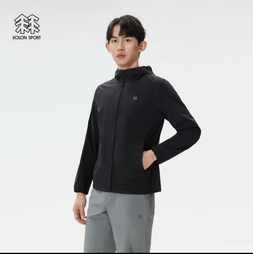 点此购买 可隆春夏季男士户外通勤连帽皮肤衣外套 bk 344396 商品图8