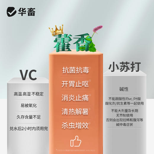 【社群专享】华畜冰爽一夏兽用藿香正气解暑降温猪牛羊鸭抗应激养鸡场降暑增食 商品图1