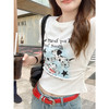 <曾小咸推荐>韩系设计感印花短款T恤上衣【预售款，预计3-15天！！】 商品缩略图2