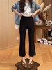 蕾丝边微喇小黑裤 商品缩略图3