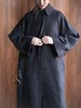 Mark Kenly Domino Tan 深灰色CARO插肩袖羊毛长外套 商品缩略图0
