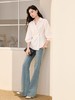 香y同款法式抗皱设计感掐腰v字翻领不规则衬衫 商品缩略图6