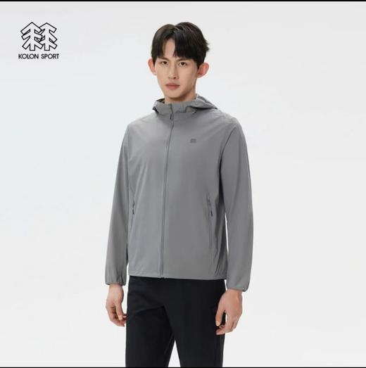 点此购买 可隆春夏季男士户外通勤连帽皮肤衣外套 bk 344396 商品图6