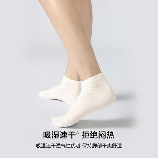 MM 山姆 Member's Mark 吸湿速干长绒棉女短袜 8双装 时尚色 商品图3