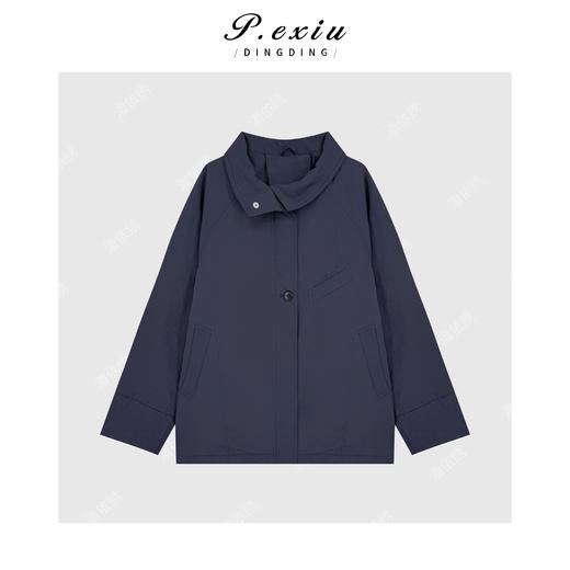 04-2潘依绣丁丁宠粉 进口白鸭绒小众设计极简工装风立领羽绒服Q33619 商品图0