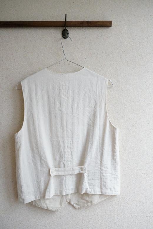 elsa esturgie 棉麻混纺V领无袖马甲(全衬里) 商品图6