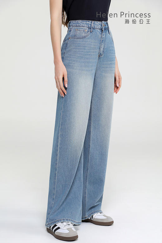 直筒阔腿牛仔裤 商品图2