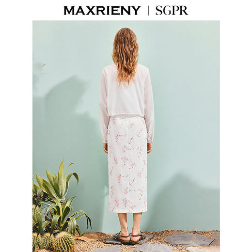 【SGPR】优雅度假风气质绣花巴厘纱上衣女25夏季新款(货号:MU86TP251) 商品图3