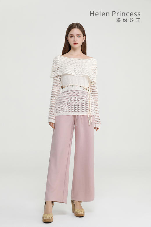 一字肩镂空钩花上衣 商品图8