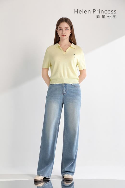 POLO领小V短袖上衣 商品图9