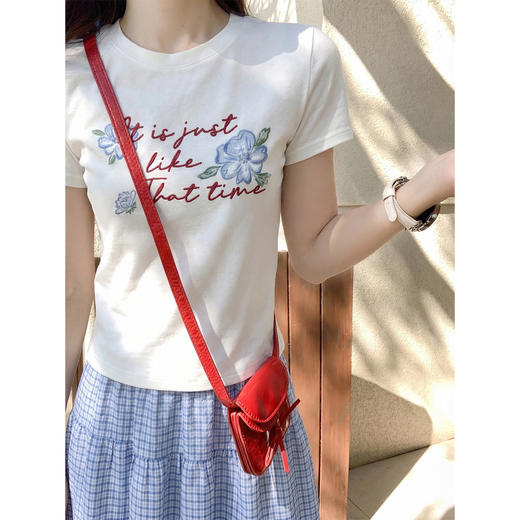 <曾小咸推荐>韩系字母印花短袖T恤半身裙【预售款，预计3-15天！！】 商品图3