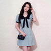 奢姿大码2026夏装格纹连衣裙娃娃领蝴蝶结胖妹妹减龄气质A字裙3262803860 商品缩略图2