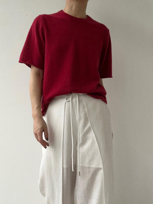 FE｜针织短袖T恤 羊绒 [ 高光红 / 底气红 / 空气蓝 ] 商品图2