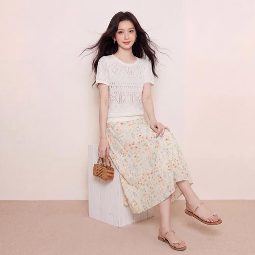奢姿大码女装2026夏季减龄碎花半身裙胖妹妹松紧腰甜美时尚裙子9962492294 商品图3