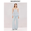 MAXRIENY雾蓝色背心吊带2026年春季新款手工钉钻无袖肌理感上衣(货号:MF80TP011) 商品缩略图1