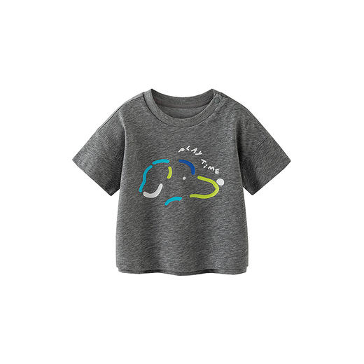 迷你巴拉巴拉宝宝短袖T恤吸湿速干凉感透气儿童上衣可爱彩色小狗 商品图4