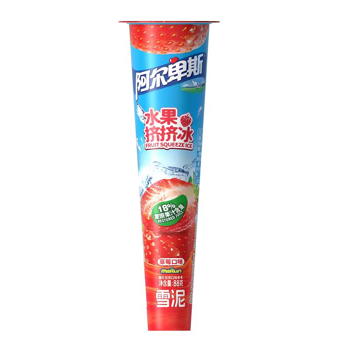阿尔卑斯水果挤挤冰草莓味88g