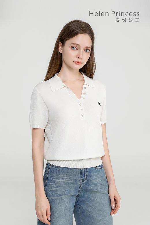 温柔感针织 Polo 衫 商品图1