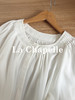 专柜实拍【苎麻+莱赛尔】拉夏贝尔/La Chapelle高奢品质！透气亲肤气质圆领压褶简约净版短袖小衫女 商品缩略图9