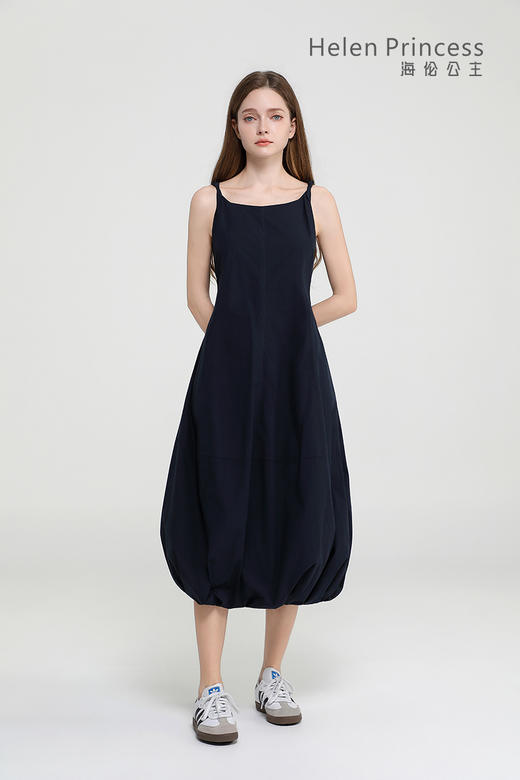 扭结肩带花苞裙 商品图1