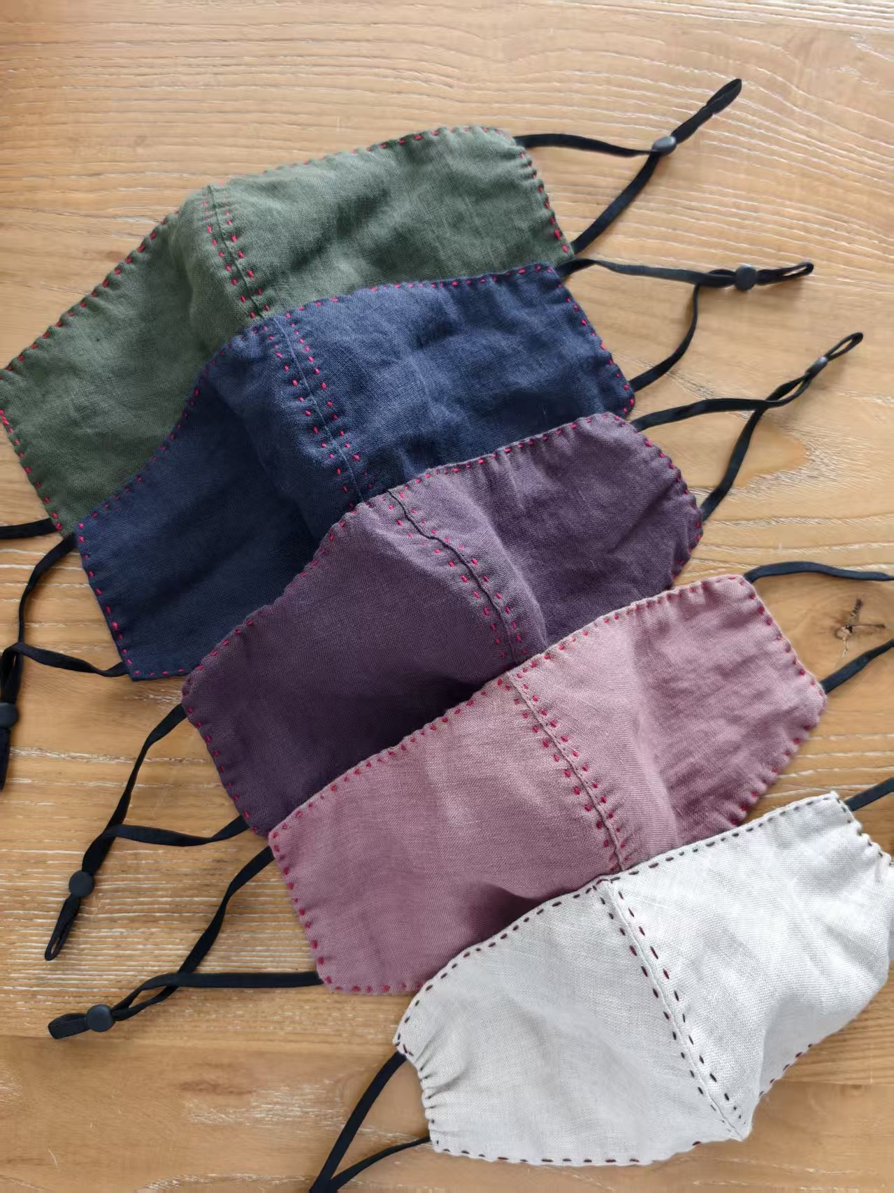 🌿一周发货｜100%亚麻【口罩】 春夏透气防尘 亲肤吸湿 文艺棉麻口罩 可水洗重复用，宽度5.5cm，长度（算挂绳总长）15.5cm