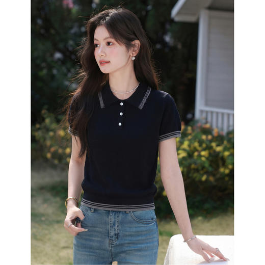 鹿向南【0331/20:00新品前1小时7折限100件】浅杏色莱赛尔针织衫 商品图2