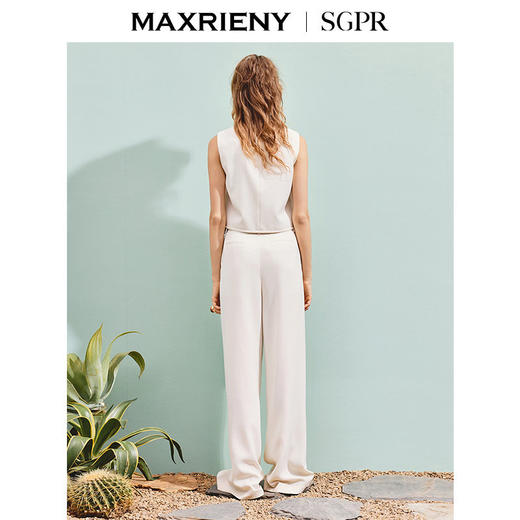 【SGPR】精致通勤直身钉珠马甲背心25夏千金修身马夹(货号:MU86VE251) 商品图3