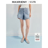 【SGPR】精致日常浅牛仔蓝小A型镂空牛仔阔腿短裤夏(货号:MU86PA252) 商品缩略图0