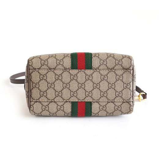 【95新】Gucci古驰Ophidia系列772053小号老花拼红绿条波士顿包单肩手提包女士310326AK13 商品图4