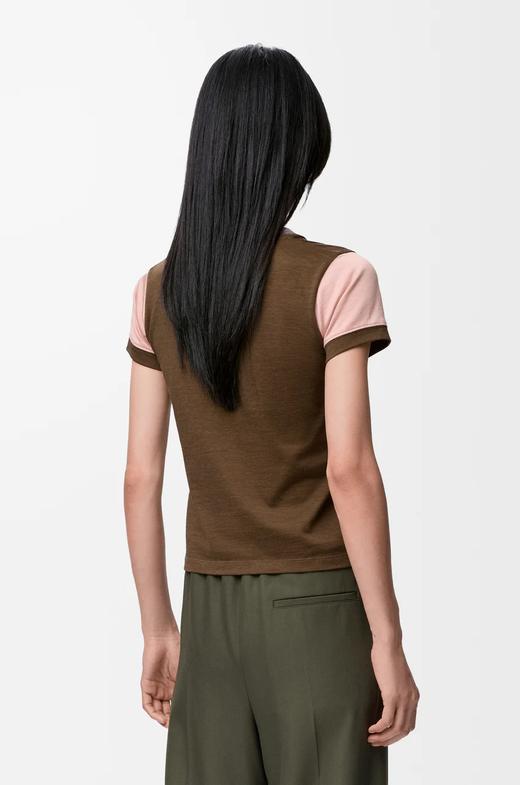 上身简直绝了啊！！刺绣工艺+复古拼接，法式圆领半袖t恤E040668 商品图6