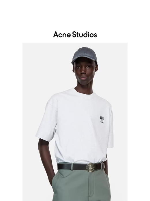 蝴蝶结印花tee，元祖灰+耀夜黑。复古宽松设计情侣圆领t恤E040660 商品图6