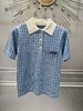 缪缪 26Ss春夏新款 格纹提花短袖Polo针织衫【七天内换货 不支持退货】 商品缩略图0