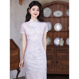 新中式国风复古旗袍改良年轻款 优雅高级感显瘦旗袍1605