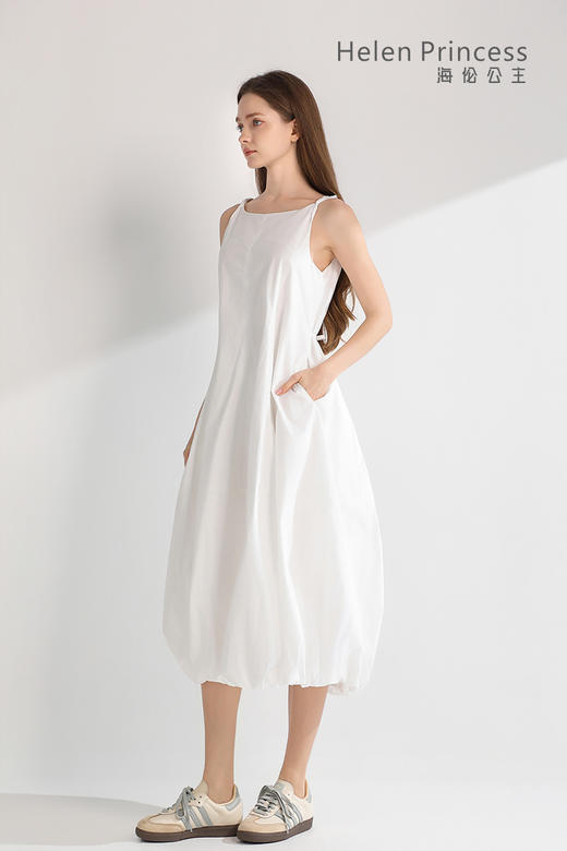 扭结肩带花苞裙 商品图7