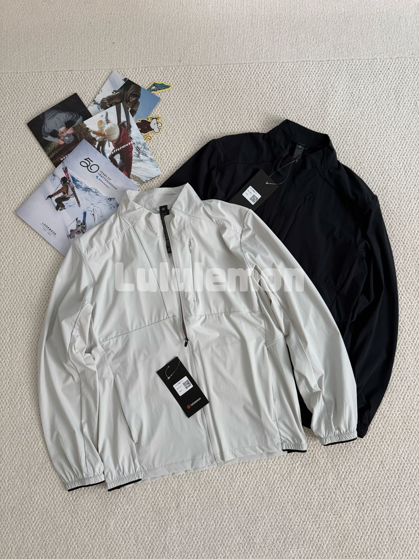 露露男士跑步夹克户外透气防晒服