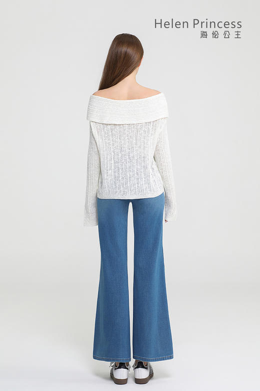 一字肩翻领上衣 商品图9